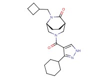 (1S*,5R*)-6-(cyclobutylmethyl)-3-[(3-cyclohexyl-1H-pyrazol-4-yl)carbonyl]-3,6-diazabicyclo[3.2.2]nonan-7-one