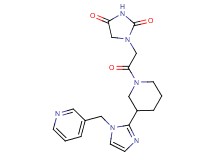 1-(2-oxo-2-{3-[1-(pyridin-3-ylmethyl)-1H-imidazol-2-yl]piperidin-1-yl}ethyl)imidazolidine-2,4-dione