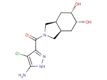 (3aR*,5R*,6S*,7aS*)-2-[(5-amino-4-chloro-1H-pyrazol-3-yl)carbonyl]octahydro-1H-isoindole-5,6-diol