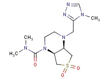 (4aR*,7aS*)-N,N-dimethyl-4-[(4-methyl-4H-1,2,4-triazol-3-yl)methyl]hexahydrothieno[3,4-b]pyrazine-1(2H)-carboxamide 6,6-dioxide