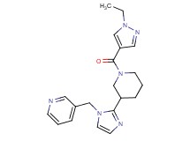 3-[(2-{1-[(1-ethyl-1H-pyrazol-4-yl)carbonyl]-3-piperidinyl}-1H-imidazol-1-yl)methyl]pyridine