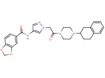 N-(1-{2-oxo-2-[4-(1,2,3,4-tetrahydro-2-naphthalenyl)-1-piperazinyl]ethyl}-1H-pyrazol-4-yl)-1,3-benzodioxole-5-carboxamide