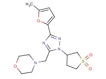 4-{[1-(1,1-dioxidotetrahydro-3-thienyl)-3-(5-methyl-2-furyl)-1H-1,2,4-triazol-5-yl]methyl}morpholine