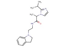 N-[2-(2,3-dihydro-1H-indol-1-yl)ethyl]-2-(2-isopropyl-1H-imidazol-1-yl)propanamide