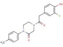 4-[(3-fluoro-4-hydroxyphenyl)acetyl]-1-(4-methylphenyl)-2-piperazinone