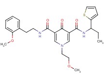 1-(2-methoxyethyl)-N-[2-(2-methoxyphenyl)ethyl]-4-oxo-N'-[1-(2-thienyl)propyl]-1,4-dihydro-3,5-pyridinedicarboxamide