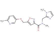 N-methyl-N-[(1-methyl-1H-imidazol-2-yl)methyl]-5-{[(6-methylpyridin-3-yl)oxy]methyl}isoxazole-3-carboxamide