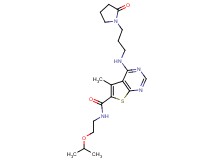 N-(2-isopropoxyethyl)-5-methyl-4-{[3-(2-oxo-1-pyrrolidinyl)propyl]amino}thieno[2,3-d]pyrimidine-6-carboxamide