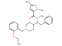 N-{1-[1-(2-ethoxybenzyl)-4-piperidinyl]-2-phenylethyl}-N,1,3-trimethyl-1H-pyrazole-5-carboxamide
