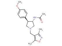 N-[(3S*,4R*)-1-[(3,5-dimethylisoxazol-4-yl)methyl]-4-(4-methoxyphenyl)pyrrolidin-3-yl]acetamide