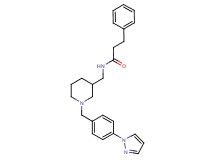3-phenyl-N-({1-[4-(1H-pyrazol-1-yl)benzyl]-3-piperidinyl}methyl)propanamide