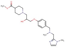 methyl 1-{2-hydroxy-3-[4-({methyl[(1-methyl-1H-imidazol-2-yl)methyl]amino}methyl)phenoxy]propyl}-4-piperidinecarboxylate