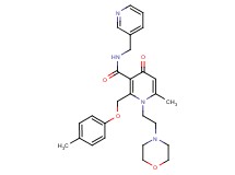 6-methyl-2-[(4-methylphenoxy)methyl]-1-[2-(4-morpholinyl)ethyl]-4-oxo-N-(3-pyridinylmethyl)-1,4-dihydro-3-pyridinecarboxamide