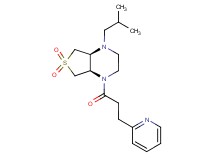 (4aR*,7aS*)-1-isobutyl-4-[3-(2-pyridinyl)propanoyl]octahydrothieno[3,4-b]pyrazine 6,6-dioxide
