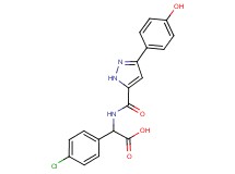 (4-chlorophenyl)({[3-(4-hydroxyphenyl)-1H-pyrazol-5-yl]carbonyl}amino)acetic acid