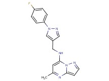 N-{[1-(4-fluorophenyl)-1H-pyrazol-4-yl]methyl}-5-methylpyrazolo[1,5-a]pyrimidin-7-amine