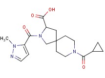 8-(cyclopropylcarbonyl)-2-[(1-methyl-1H-pyrazol-5-yl)carbonyl]-2,8-diazaspiro[4.5]decane-3-carboxylic acid