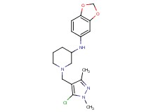 N-1,3-benzodioxol-5-yl-1-[(5-chloro-1,3-dimethyl-1H-pyrazol-4-yl)methyl]-3-piperidinamine