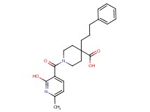 1-[(2-hydroxy-6-methyl-3-pyridinyl)carbonyl]-4-(3-phenylpropyl)-4-piperidinecarboxylic acid