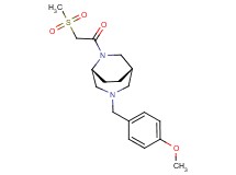 (1S*,5R*)-3-(4-methoxybenzyl)-6-[(methylsulfonyl)acetyl]-3,6-diazabicyclo[3.2.2]nonane