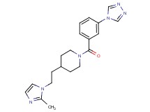 4-[2-(2-methyl-1H-imidazol-1-yl)ethyl]-1-[3-(4H-1,2,4-triazol-4-yl)benzoyl]piperidine