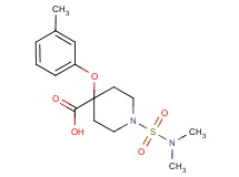 1-[(dimethylamino)sulfonyl]-4-(3-methylphenoxy)piperidine-4-carboxylic acid