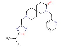 9-[(5-isopropyl-1,2,4-oxadiazol-3-yl)methyl]-2-(pyridin-2-ylmethyl)-2,9-diazaspiro[5.5]undecan-3-one