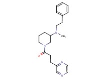 N-methyl-N-(2-phenylethyl)-1-[3-(2-pyrazinyl)propanoyl]-3-piperidinamine