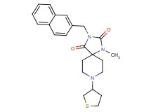 1-methyl-3-(2-naphthylmethyl)-8-(tetrahydro-3-thienyl)-1,3,8-triazaspiro[4.5]decane-2,4-dione