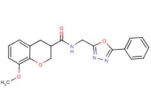 8-methoxy-N-[(5-phenyl-1,3,4-oxadiazol-2-yl)methyl]chromane-3-carboxamide