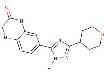 7-[3-(tetrahydro-2H-pyran-4-yl)-1H-1,2,4-triazol-5-yl]-3,4-dihydroquinoxalin-2(1H)-one