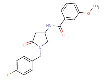 N-[1-(4-fluorobenzyl)-5-oxo-3-pyrrolidinyl]-3-methoxybenzamide