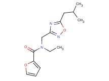 N-ethyl-N-[(5-isobutyl-1,2,4-oxadiazol-3-yl)methyl]-2-furamide