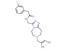 2-(3-fluorophenyl)-N-({7-[(2E)-2-methyl-2-buten-1-yl]-6,7,8,9-tetrahydro-5H-[1,2,4]triazolo[4,3-d][1,4]diazepin-3-yl}methyl)acetamide