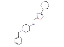 1-benzyl-N-[(3-cyclohexyl-1,2,4-oxadiazol-5-yl)methyl]piperidin-4-amine