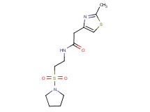 2-(2-methyl-1,3-thiazol-4-yl)-N-[2-(1-pyrrolidinylsulfonyl)ethyl]acetamide