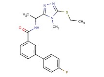 N-{1-[5-(ethylthio)-4-methyl-4H-1,2,4-triazol-3-yl]ethyl}-4'-fluoro-3-biphenylcarboxamide