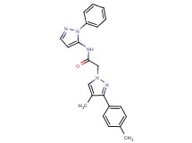 2-[4-methyl-3-(4-methylphenyl)-1H-pyrazol-1-yl]-N-(1-phenyl-1H-pyrazol-5-yl)acetamide