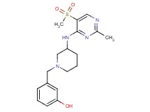 3-[(3-{[2-methyl-5-(methylsulfonyl)pyrimidin-4-yl]amino}piperidin-1-yl)methyl]phenol