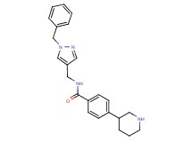 N-[(1-benzyl-1H-pyrazol-4-yl)methyl]-4-piperidin-3-ylbenzamide