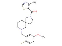7-(2-fluoro-5-methoxybenzyl)-2-[(4-methyl-1,3-thiazol-5-yl)carbonyl]-2,7-diazaspiro[4.5]decane