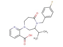 2-[4-(4-fluorobenzyl)-3-isopropyl-5-oxo-1,4-diazepan-1-yl]nicotinic acid