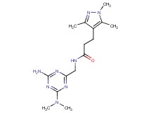 N-{[4-amino-6-(dimethylamino)-1,3,5-triazin-2-yl]methyl}-3-(1,3,5-trimethyl-1H-pyrazol-4-yl)propanamide