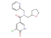 5-chloro-6-oxo-N-(pyridin-2-ylmethyl)-N-(tetrahydrofuran-2-ylmethyl)-1,6-dihydropyridine-3-carboxamide