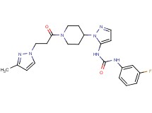 N-(3-fluorophenyl)-N'-(1-{1-[3-(3-methyl-1H-pyrazol-1-yl)propanoyl]-4-piperidinyl}-1H-pyrazol-5-yl)urea