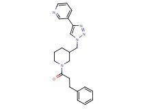 3-(1-{[1-(3-phenylpropanoyl)piperidin-3-yl]methyl}-1H-1,2,3-triazol-4-yl)pyridine