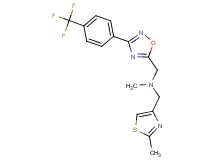 N-methyl-1-(2-methyl-1,3-thiazol-4-yl)-N-({3-[4-(trifluoromethyl)phenyl]-1,2,4-oxadiazol-5-yl}methyl)methanamine