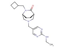 (1S*,5R*)-6-(cyclobutylmethyl)-3-{[2-(ethylamino)pyrimidin-5-yl]methyl}-3,6-diazabicyclo[3.2.2]nonan-7-one