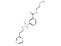 N-(2-methoxyethyl)-3-{[(2-pyrazin-2-ylethyl)amino]sulfonyl}benzamide