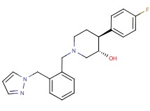 (3S*,4S*)-4-(4-fluorophenyl)-1-[2-(1H-pyrazol-1-ylmethyl)benzyl]piperidin-3-ol